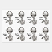 Feuille De Papier Cadeau Mauvais Alien, Tu es le prochain ! (Devant)