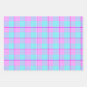 Feuille De Papier Cadeau Mauve and Coastal Mist Plaid (Devant)
