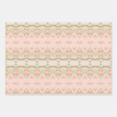 Feuille De Papier Cadeau Mauve rose et bleu (Devant)