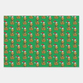 Feuille De Papier Cadeau Max the Dog in Santa Hat (Devant)