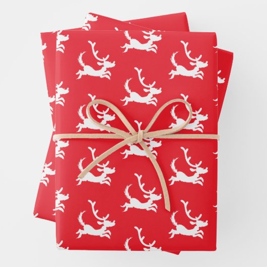 Feuille De Papier Cadeau Max the Reindeer Silhouette (En situation)