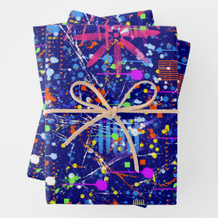 Feuille De Papier Cadeau Maximalisme Abstrait : Grande Roue la Nuit