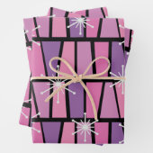 Feuille De Papier Cadeau MCM géométrique Abstrait rose violet (En situation)