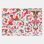 FEUILLE DE PAPIER CADEAU MÉANDRES FLORAUX DE LA RENAISSANCE FLORENTINE,FLEU (Devant 2)