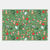 Feuille De Papier Cadeau Médecin ou infirmière cadeau de Noël (Devant 2)