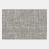 Feuille De Papier Cadeau Medium Gray Linen (Devant 3)