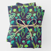 Feuille De Papier Cadeau Méduse (En situation)