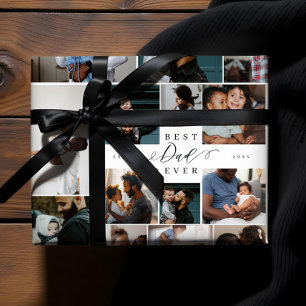 Feuille De Papier Cadeau Meilleur papa Jamais Script Fête des pères Photo C