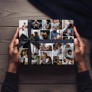 Feuille De Papier Cadeau Meilleur Père Jamais Personnalisé Famille Photo Co
