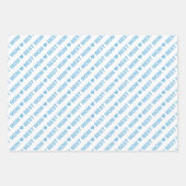 Feuille De Papier Cadeau Meilleure maman bleu clair et blanc (Devant 2)