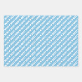 Feuille De Papier Cadeau Meilleure maman bleu clair et blanc (Devant)