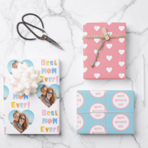 Feuille De Papier Cadeau Meilleure Maman Joyeuse Fête des Mères Photo