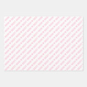 Feuille De Papier Cadeau Meilleure maman rose pâle et blanche (Devant 2)