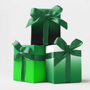 Feuille De Papier Cadeau Mélange Black White Lime et Kelly Green Ombre