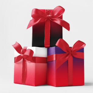 Feuille De Papier Cadeau Mélange blanc noir Royal violet et rouge Ombre