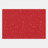 Feuille De Papier Cadeau Mélange de Noël rouge et rose (Devant)