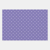 Feuille De Papier Cadeau Mélange de points blancs et de péruvinkle (Devant 3)