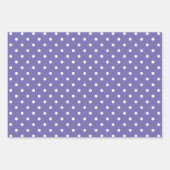 Feuille De Papier Cadeau Mélange de points blancs et de péruvinkle (Devant)