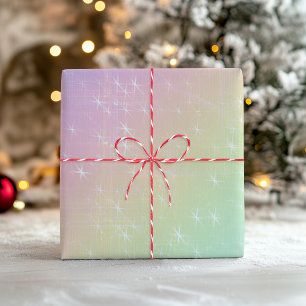 Feuille De Papier Cadeau Mélange ombré arc-en-ciel pastel de printemps