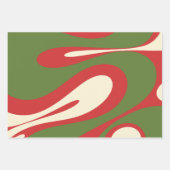 Feuille De Papier Cadeau Mellow Retro Noël Motifs Abstraits (Devant 3)