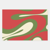 Feuille De Papier Cadeau Mellow Retro Noël Motifs Abstraits (Devant 2)