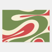 Feuille De Papier Cadeau Mellow Retro Noël Motifs Abstraits (Devant)