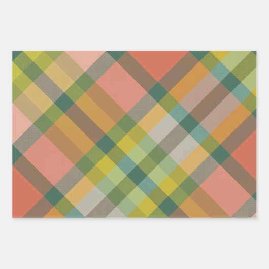 Feuille De Papier Cadeau Melon Wrapping Paper Flat Sheet Set of 3 (Devant)