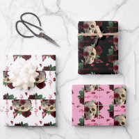 Memento Mori. Crâne aux roses rouges