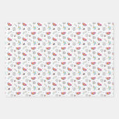 Feuille De Papier Cadeau Memphis Style Motif d'été tropical (Devant)