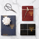 Feuille De Papier Cadeau Menorah allume Hanoukka Celebration<br><div class="desc">Menorah allume Hanoukka Celebration Wrapping feuilles de papier</div>