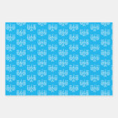 Feuille De Papier Cadeau Menorah moderne blanche (Devant)