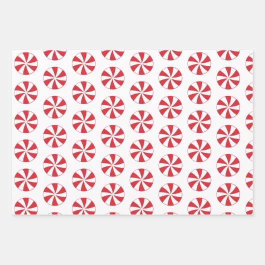 Feuille De Papier Cadeau Menthe de Noël (Devant)