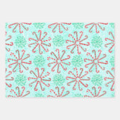 Feuille De Papier Cadeau Menthe de Noël (Devant 2)