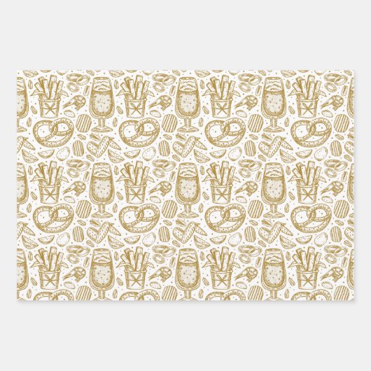 Feuille De Papier Cadeau Menu Oktoberfest Food (Devant)