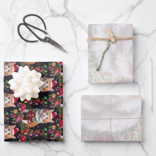 Feuille De Papier Cadeau Meowy (Recto)