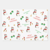 Feuille De Papier Cadeau Meowy Chat Personnalisé Mignonne Noël (Devant 2)