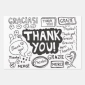 Feuille De Papier Cadeau Merci Dans Différentes Langues (Devant 2)