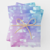 Feuille De Papier Cadeau Mère Iridescente perle brillant brillant girly (En situation)