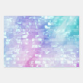 Feuille De Papier Cadeau Mère Iridescente perle brillant brillant girly (Devant)