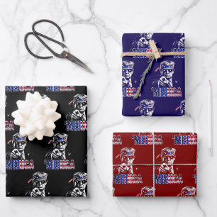 Feuille De Papier Cadeau Merica Trump American Flag États-Unis
