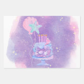 Feuille De Papier Cadeau Mermaid Thème Anniversaire Bash (Devant 3)