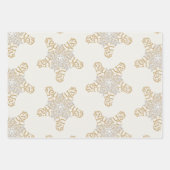 Feuille De Papier Cadeau Merry Christmas Calligraphy Star sur Pearl (Devant)