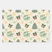 Feuille De Papier Cadeau Merry Christmas Gift–Festive Tree & Present (Devant 3)