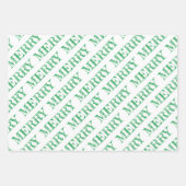 Feuille De Papier Cadeau MERRY Modern Text Christmas Holiday Fun (Devant 3)