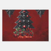 Feuille De Papier Cadeau merveilleux arbre gothique de noël (Devant)