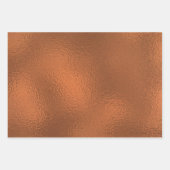 Feuille De Papier Cadeau Métal Shimmer rose orange or Brown (Devant 2)