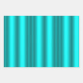 Feuille De Papier Cadeau Métallurgique et Noël Aqua (Devant 2)