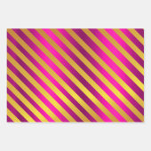 Feuille De Papier Cadeau Métallurgique et Noël rose (Devant 3)