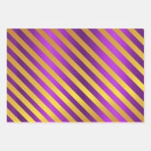 Feuille De Papier Cadeau Métallurgique et violet Noël (Devant 3)