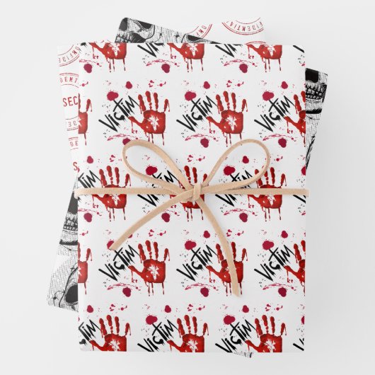 Feuille De Papier Cadeau Meurtre mystère crime ventilateur froid coque enve (En situation)